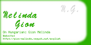 melinda gion business card